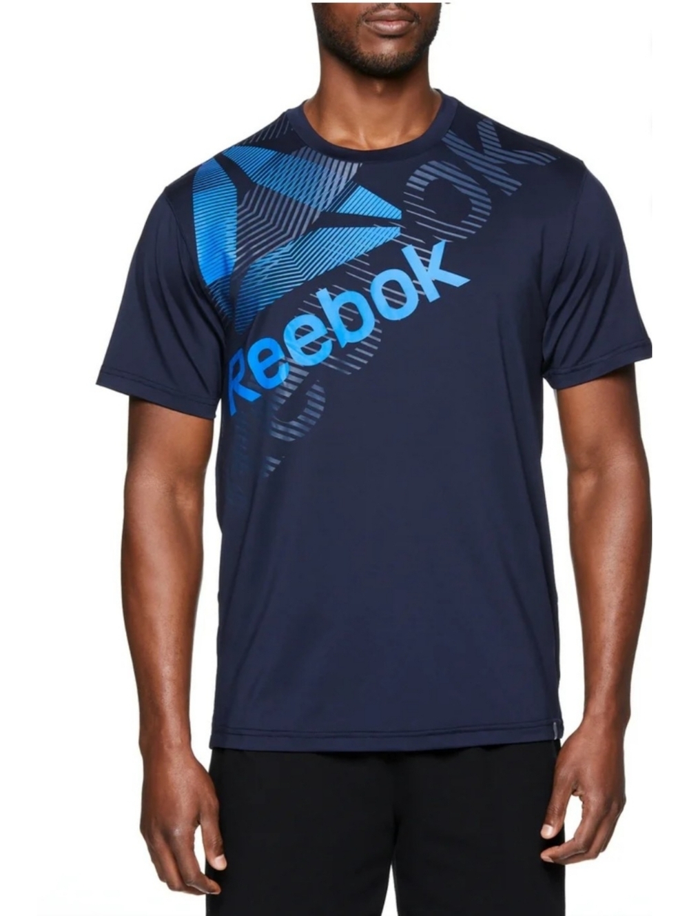 Reebok Men's Short Sleeve Blue Active Performance Tee